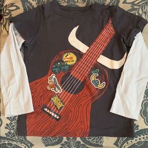 Boys guitar long sleeve t-shirt.